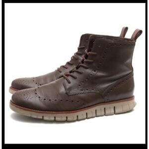 Cole Haan Mens Original Grand Boot Zero Grand Water Resistant Brown Size 9 M